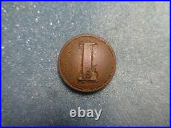 Civil War Confederate Infantry I Coat Button HT&B Manchester Statesboro, GA