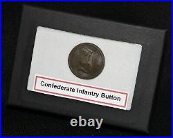 Civil War Confederate Infantry Script I button dug at Ft. Fisher, NC