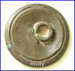 Civil War Confederate Infantry Script I button dug at Ft. Fisher, NC