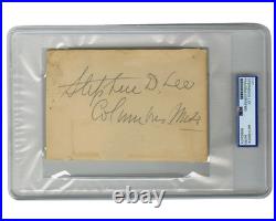 Civil War Confederate Lieutenant General Stephen D. Lee Signed Cut PSA