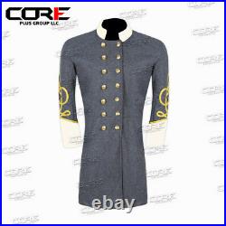 Civil War Confederate Major's Grey with Off White Double Breast Frock Coat