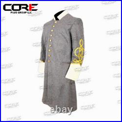 Civil War Confederate Major's Grey with Off White Single Breast Frock Coat