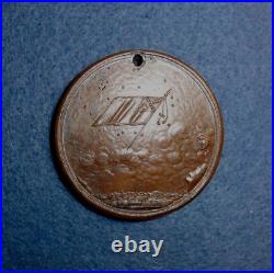 Civil War Confederate Medal, View Of Houston Texas On The Obverse, Star On Rev