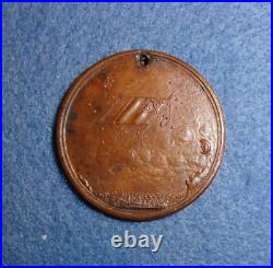 Civil War Confederate Medal, View Of Houston Texas On The Obverse, Star On Rev