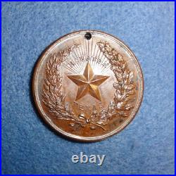 Civil War Confederate Medal, View Of Houston Texas On The Obverse, Star On Rev