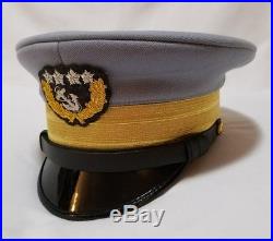 Civil War Confederate Naval Admiral General Command Officers Visor Hat Cap Kepi
