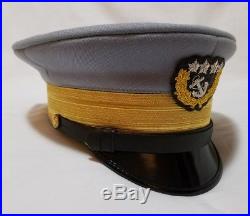 Civil War Confederate Naval Admiral General Command Officers Visor Hat Cap Kepi