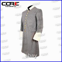 Civil War Confederate Officer's Grey with Off White Single Breast Frock Coat