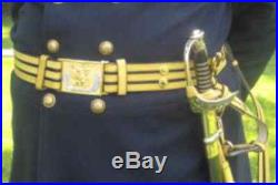 Civil War Confederate Officer's Sword Belt and Buckle withhangers & shoulder strap