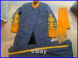 Civil War Confederate Officers Coat & Pants Double Breasted Frock with Sash