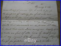 Civil War Confederate POW Letter Fort Delaware Prison to Northern Schoolmate