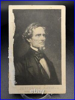 Civil War Confederate President Jefferson Davis CDV Original 4x2.5