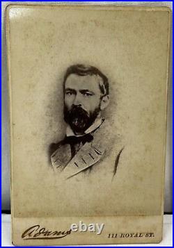 Civil War Confederate Richard Taylor cabinet photo Lieutenant General CSA Adams