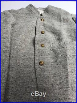 Civil War Confederate Sack Jacket Commutation Size 46 Heirloom Weavers Wool