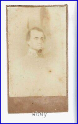 Civil War Confederate Salt Print CDV General Gustavus Smith, Ex Turner Coll