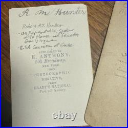 Civil War Confederate Secretary of State Robert Hunter Virginia History Lot of 2