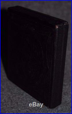 Civil War Confederate Soldier Emblem on Kerchief 1/6 Plate Ambrotype Case/Mat #N