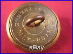 Civil War Confederate Staff officer coat button 9/10 Extra Rich treble Gilt