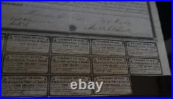 Civil War Confederate States of America C. S. A. $100 Bond 1861 with Seal & Coupons