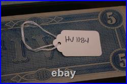 Civil War Confederate States of America CSA $5 Five 1864 T-69 PMG 63 Choice UNC