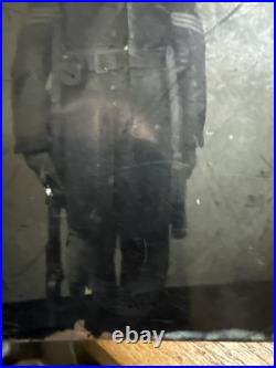 Civil War Confederate Tintype Photo Wishbone Buckle Armed Officer Enfield
