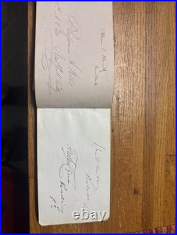 Civil War Confederate US General Politics Autograph Book 1878 Congress History