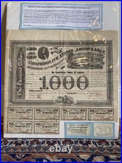 Civil War Confederate War Bond 1000$