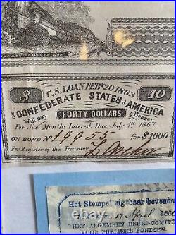 Civil War Confederate War Bond 1000$