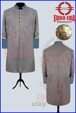 Civil War Confederate infantry Captain Officer Frock coat, Single breasted