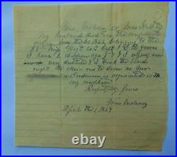 Civil War Confederate letter 28th Mississippi Captain Graves