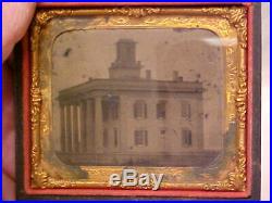 Civil War Era 1/6 Tintype Photograph CONFEDERATE WHITE HOUSE Exterior OUTSIDE