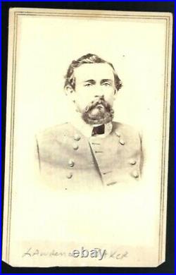 Civil War Era CDV Confederate Colonel Lawrence Simmons Baker 1st NC Cavalry