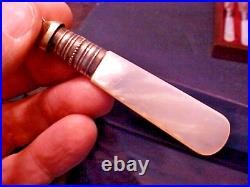 Civil War Era CONFEDERATE OFFICER Cased Pearl Handle KNIFE Set ENGLISH Import