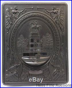 Civil War Era Confederate Seal Medallion Deo Vindice Gutta Percha Case