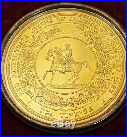 Civil War Era Confederate Seal Medallion Deo Vindice Gutta Percha Case