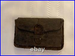 Civil War Era Folding Leather With Confederate $10 Bill As Found Unknown Relativ