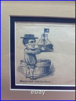 Civil War Illustrated Envelope Master Jeff And His Navy Confederate Satire 1861