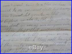 Civil War Letter 1862 Confederate Spy Caught Wearing Rebel Uniform Gun Shot VTG