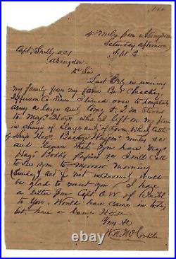 Civil War Letter, Confederate Letter about Payment for Supplies to Longstreet