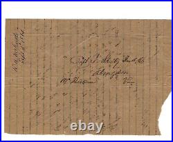 Civil War Letter, Confederate Letter about Payment for Supplies to Longstreet