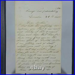 Civil War Letter Fredericksburg Virginia Confederate Soldier James Sealy 1862