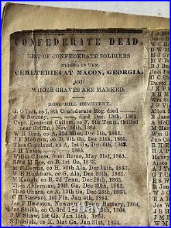 Civil War Macon Georgia Newspaper Scrapbook Macon Guards Letter Confederate Dead