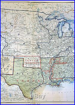 Civil War Map June 1861 United States Confederate West Territories Pony Express