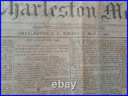 Civil War Newspapers- FALL OF NEW ORLEANS, CHARLESTON MERCURY, CONFEDERATE