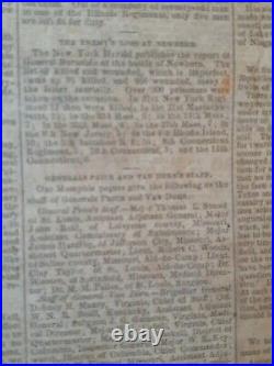 Civil War Newspapers- FALL OF NEW ORLEANS, CHARLESTON MERCURY, CONFEDERATE