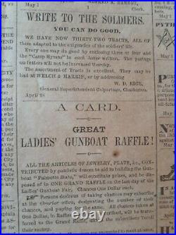 Civil War Newspapers- FALL OF NEW ORLEANS, CHARLESTON MERCURY, CONFEDERATE