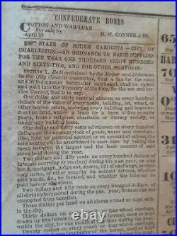 Civil War Newspapers- FALL OF NEW ORLEANS, CHARLESTON MERCURY, CONFEDERATE