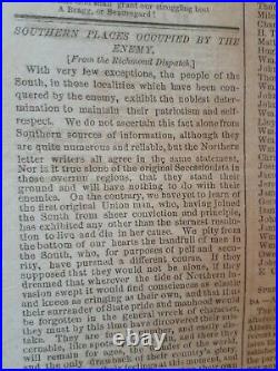 Civil War Newspapers- FALL OF NEW ORLEANS, CHARLESTON MERCURY, CONFEDERATE