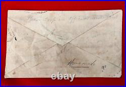 Civil War Period Envelope With Confederate States Of America Stamp