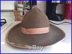 Civil War Reenacting Confederate Slouch Hat. Made by Dirty Billy. Size 7 5/8